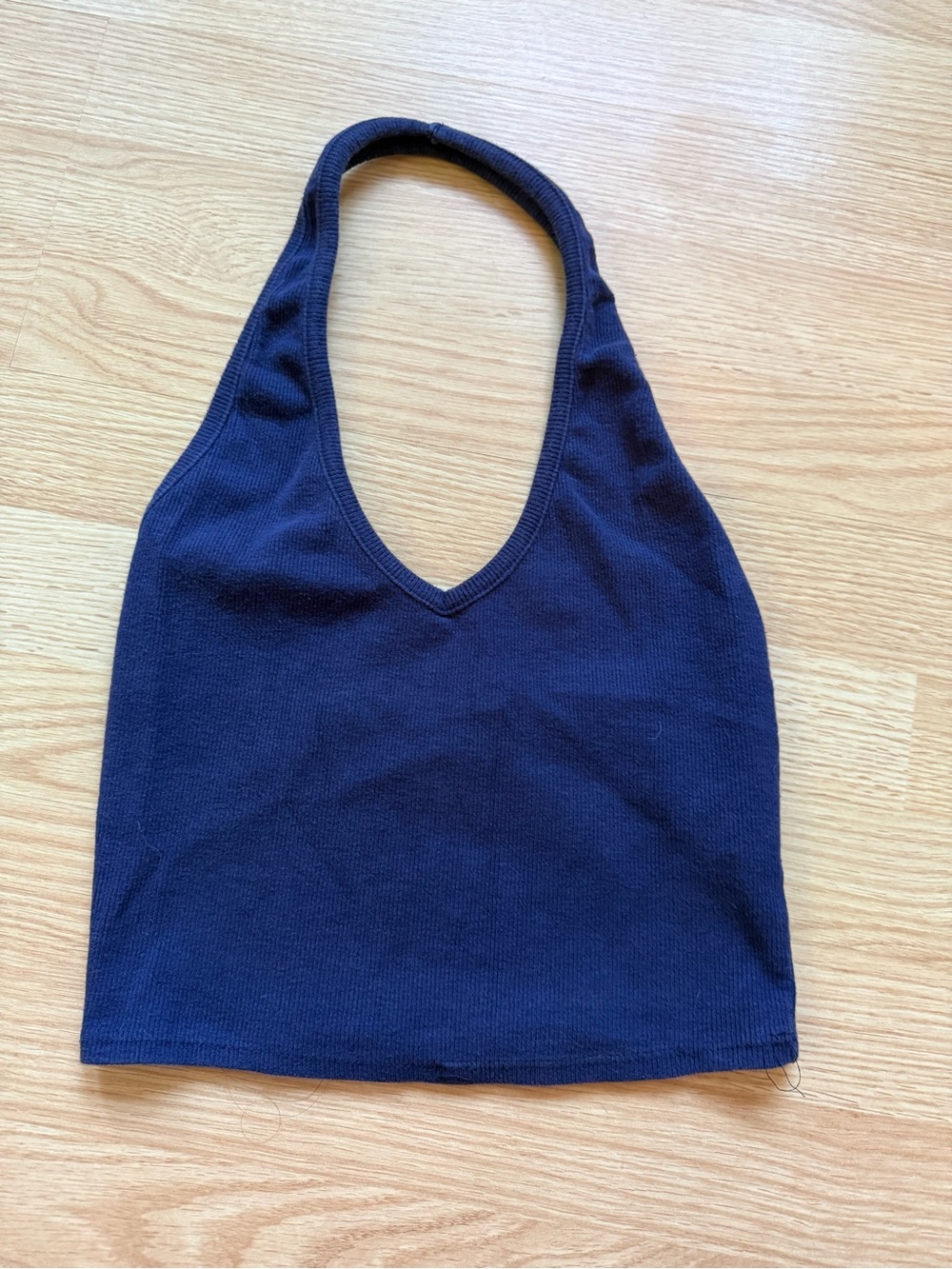 Forever 21 Navy Blue Halter Crop Top